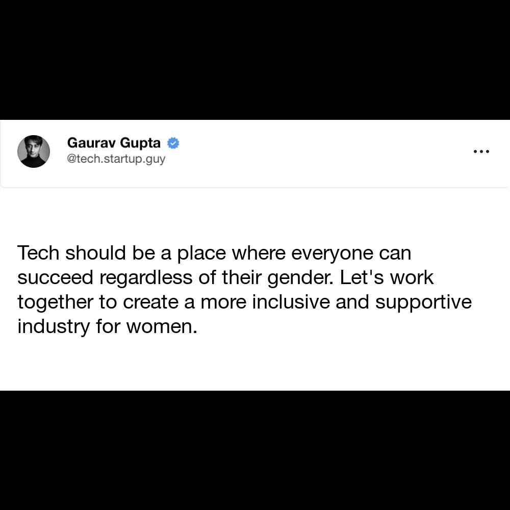 Tech should be a place where everyone can succeed regardless of their gender. Let's work together to create a more inclusive and supportive industry for women. #inclusionintech #womenintech