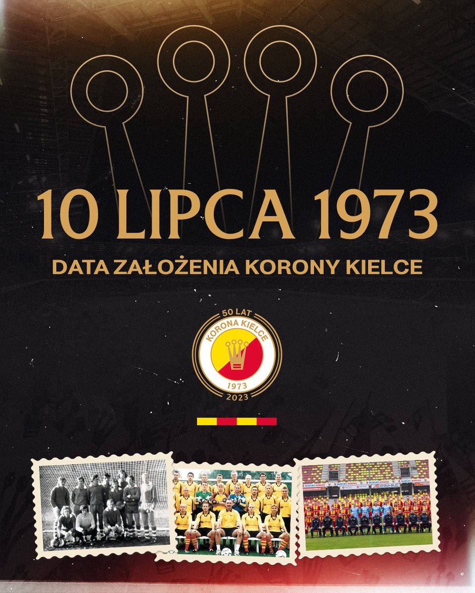 Korona_Kielce's tweet photo. To 𝐧𝐚𝐬𝐳𝐞 wspólne święto 💛❤ Dokładnie 5⃣0⃣ lat temu powstała Korona Kielce. 𝐖𝐬𝐳𝐲𝐬𝐭𝐤𝐢𝐞𝐠𝐨 𝐧𝐚𝐣𝐥𝐞𝐩𝐬𝐳𝐞𝐠𝐨 𝐝𝐥𝐚 𝐜𝐚ł𝐞𝐣 𝐤𝐨𝐫𝐨𝐧𝐢𝐚𝐫𝐬𝐤𝐢𝐞𝐣 𝐒𝐩𝐨ł𝐞𝐜𝐳𝐧𝐨ś𝐜𝐢! 😊 https://t.co/Yhdl6Tm9i7