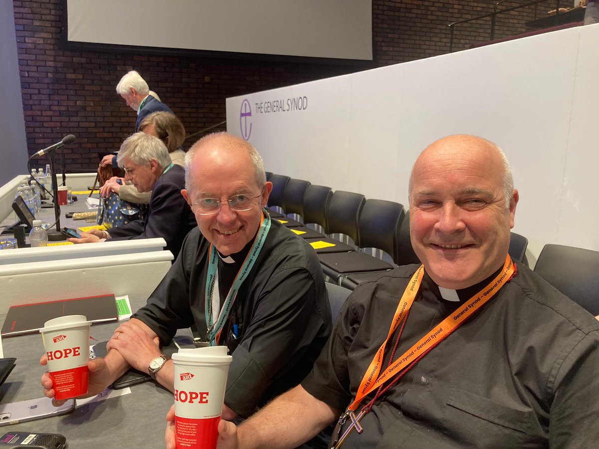 WattPatrick's tweet photo. Good to see the @christian_aid #UnitedByHope reusable cups making an appearance at the Church of England General Synod @JustinWelby @CottrellStephen 👏 https://t.co/ODOHwwp768