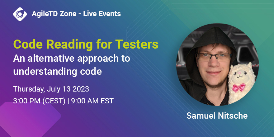 AgileTD's tweet image. 📢 Join us for a transformative learning experience at our upcoming webinar: "Code Reading for Testers" with the incredible @Der_Pesse! Don't miss this opportunity to enhance your skills and unlock the power of code reading. 💻
➡️ shorturl.at/lotEJ
#CodeReading