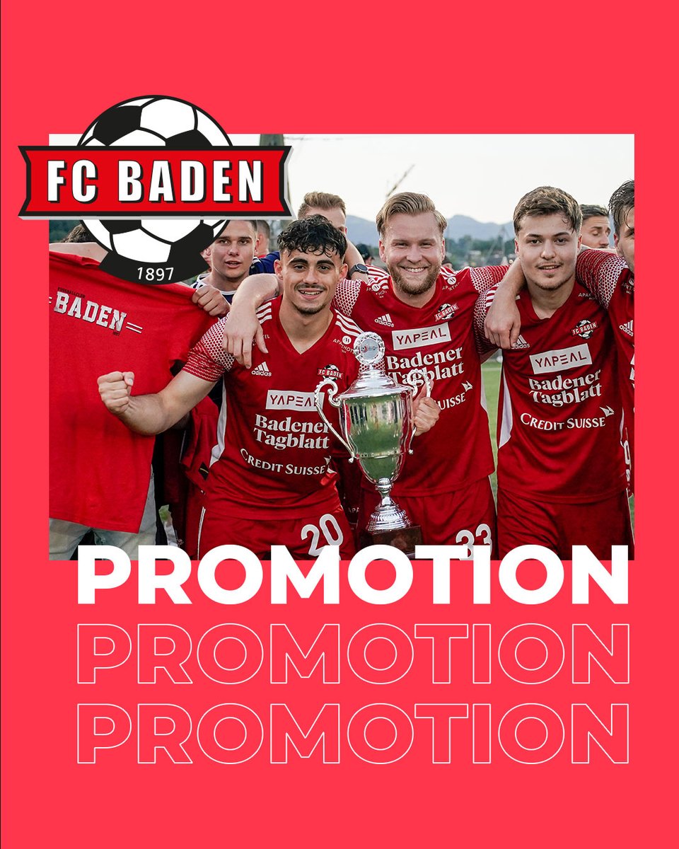 News_SFL's tweet photo. 3️⃣0️⃣ Bereits die 30. Saison in der zweithöchsten Liga! Willkommen zurück @FCBaden
3️⃣0️⃣ Déjà la 30e saison en deuxième division! Re-Bienvenu @FCBaden
#fcbaden #fcb #baden #snfamily #DCL #diecichallengeleague #challengeleague #sfl #football #fussball #promotion #aufstieg https://t.co/Wxi5YX9tVw