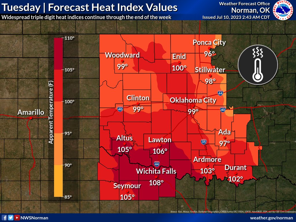 NWS Norman on Twitter "Hot & Humid air is returning as early as TUE