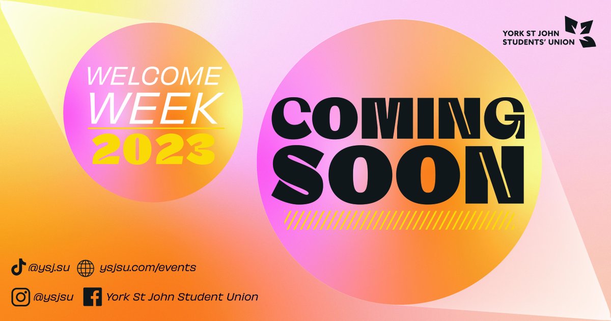 Welcome Week is coming...

Here's your first look into Welcome Week 2023!!

It's a week jam-packed with events and activities, where you'll meet new friends, make unforgettable memories and settle into university life ⬇️

ow.ly/KFhL50P2CsU