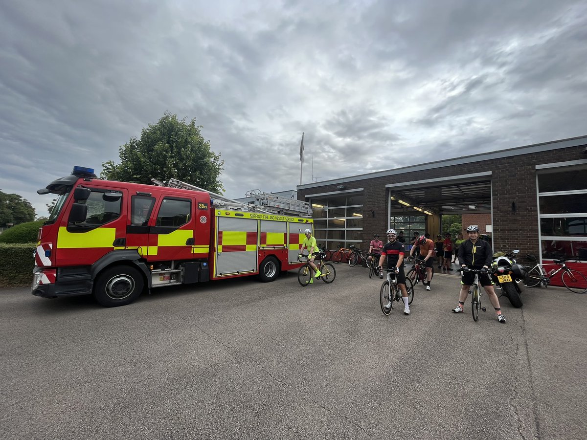Thank you to everyone who contributed and signed up to ride yesterday <a href="/SuffolkFireRide/">SuffolkFireRide</a> from Haverhill Fire Station to Brandon Fire Station in aid of <a href="/firefighters999/">Fire Fighters Charity</a> 
The total amount raised will be announced soon! 
Also a big thank you to Haverhill <a href="/Tesco/">Tesco</a>  for the food donation!