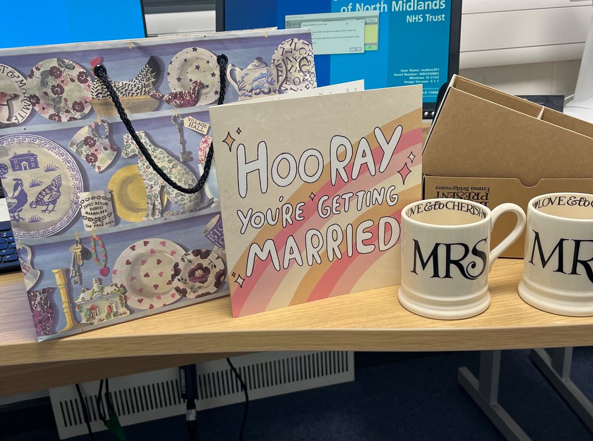Thank you to the <a href="/DiabetesUHNM/">UHNM Diabetes/Endocrine Team</a> DSNs and admin support team for my lovely gift. 

Today is my last day at Royal Stoke and last day of work before my wedding! 

I’ve had the best year working with such a wonderful team and learned so much.