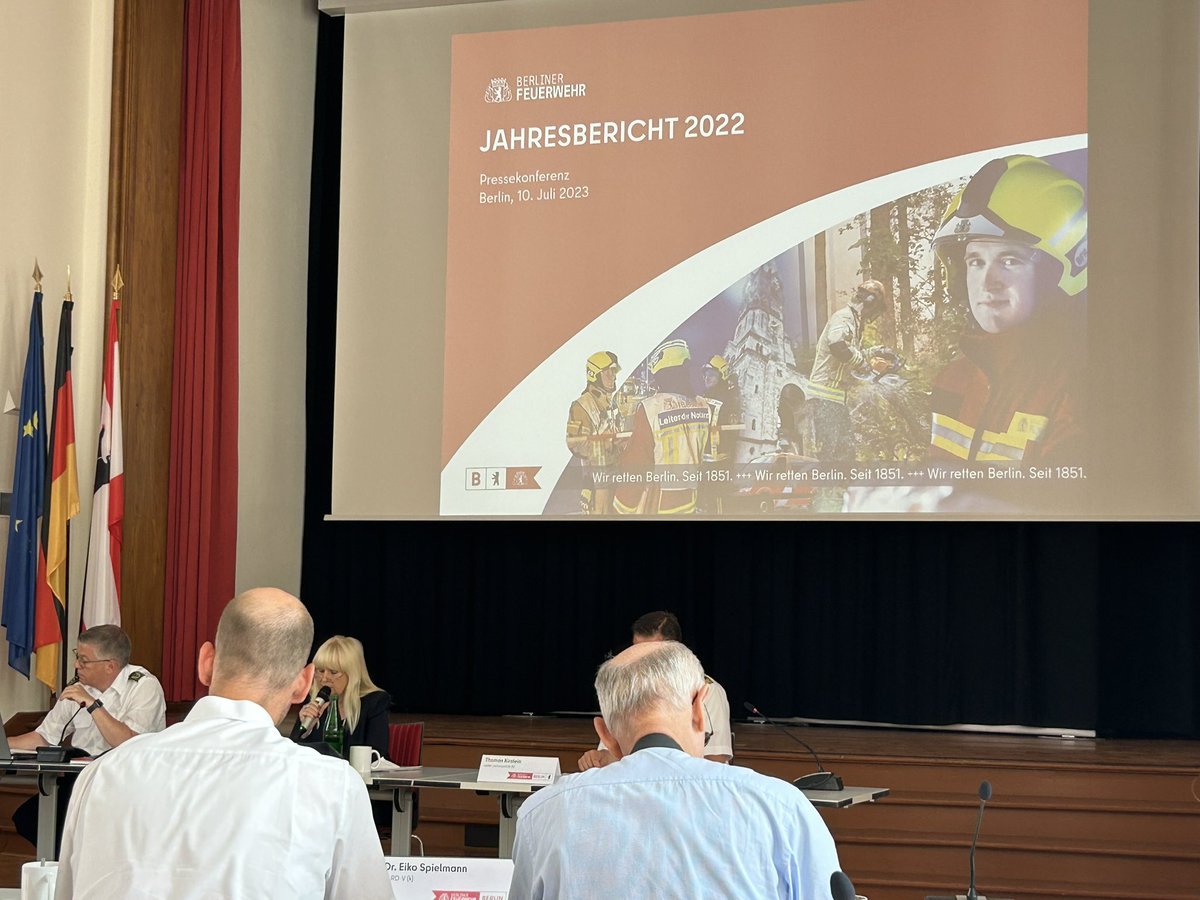 Facts zum Jahresbericht der <a href="/Berliner_Fw/">Berliner Feuerwehr</a>:

*1.222.955 Notrufe (+11,6%)
*528.895 Einsätze (+7,5%)
*54.214 Technische Gefahrenabwehr (+18%)
*474.681 Medizinische Gefahrenabwehr (+10%)
*140 Angriffe auf Einsatzkräfte