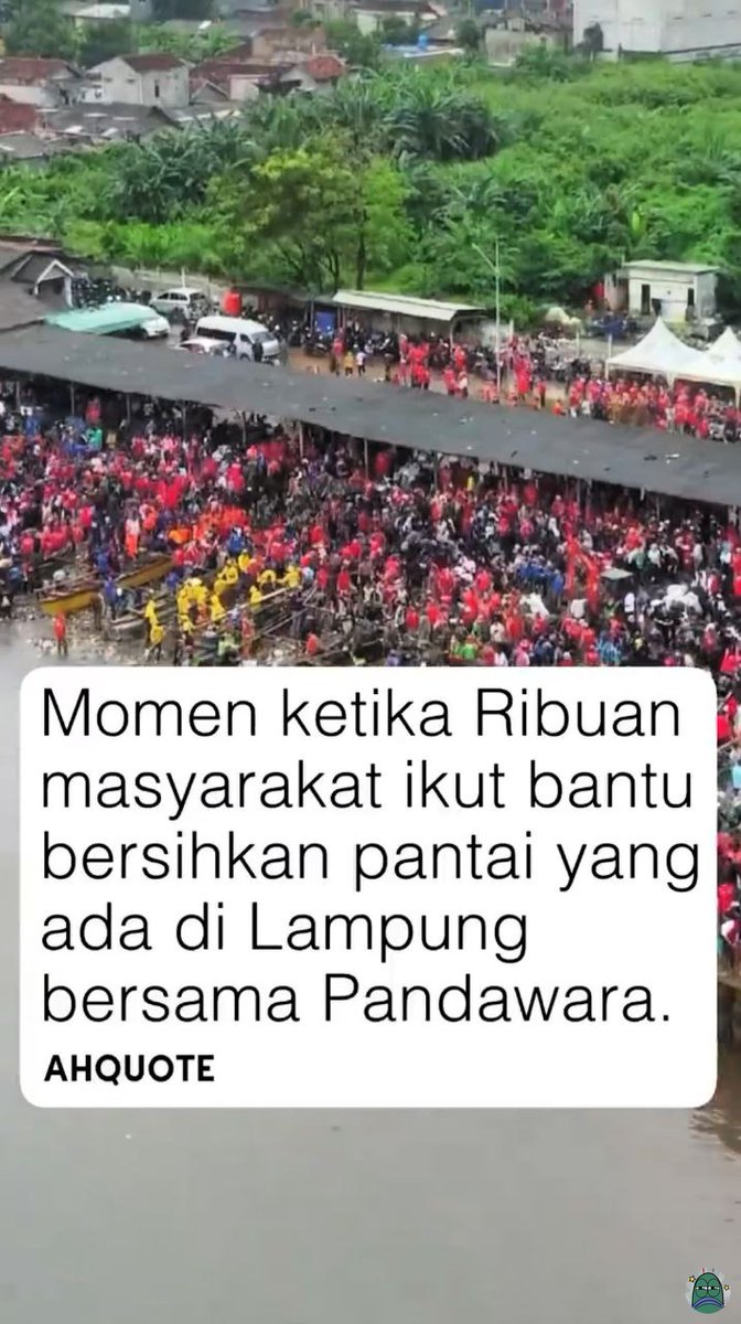 💚 Momen ketika kurang lebih 1500 masyarakat ikut membantu membersihkan pantai terkotor ke 2 yang ada di Indonesia bersama pandawaragroup , antusian yang harus kita apresiasi karena banyak dukungan dari masyarakat dan pemerintah untuk membersihkan kembali pantai di Kota Lampung