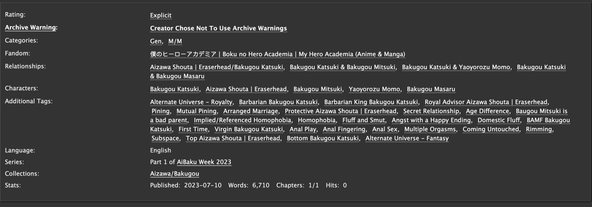TwistyAfterDark's tweet photo. Here it is! #AiBakuWeek Day 1 is now officially up! I PICK YOU is from the @aibakuweek prompts Royalty/Pining and I had so much fun writing this one! I hope you all enjoy this Barbarian King x Advisor story, please mind the tags! https://t.co/Q6ixdp1bKY https://t.co/f085mjs0VU