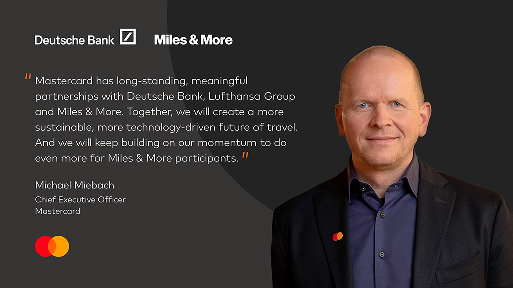 We are delighted to have renewed our long-standing partnership as network of choice for the @lufthansa @Miles_and_More Credit Card. From mid-2025, the card will be issued by @DeutscheBank. 💳 #loyalty @lufthansaNEWS #MastercardInnovates mstr.cd/3XKU0gX