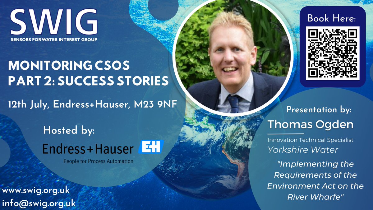SWIG (@watersensors) on Twitter photo Time to snap up the last few delegate tickets for Wednesday's Monitoring CSO workshop in Manchester. Online attendance also available.
Book here: swig.org.uk/event-details/… sales close at midday!!!
<a href="/EnvAgency/">Environment Agency</a> <a href="/theriverstrust/">The Rivers Trust</a> Time to snap up the last few delegate tickets for Wednesday's Monitoring CSO workshop in Manchester. Online attendance also available.
Book here: swig.org.uk/event-details/… sales close at midday!!!
<a href="/EnvAgency/">Environment Agency</a> <a href="/theriverstrust/">The Rivers Trust</a>