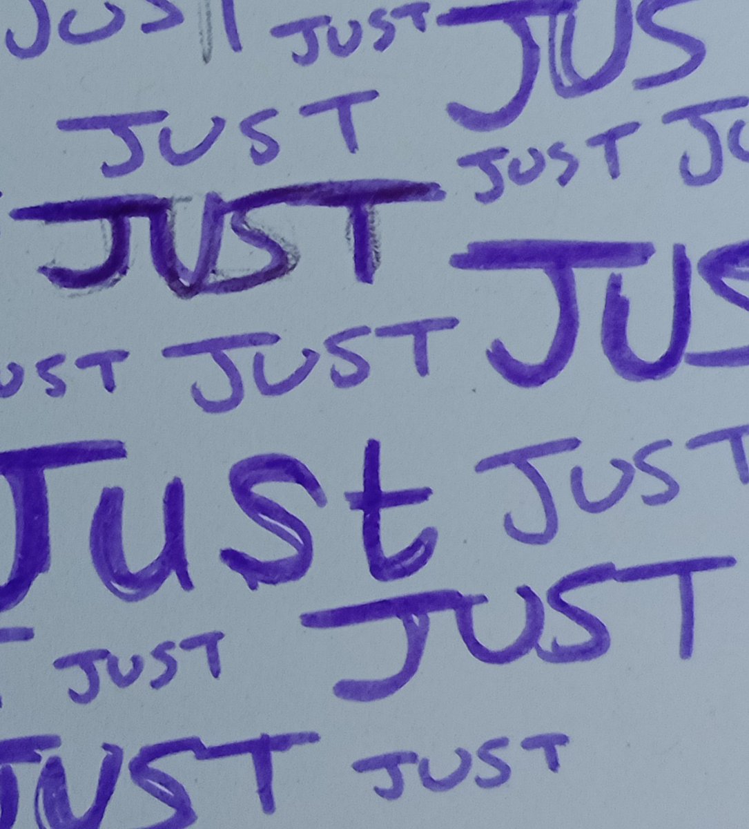 DrAbbieCairns's tweet photo. You are never 'just' anything.
A word to get rid of?
#Just #NotJust #Word #TextContext #identity #purple #Pen #Paper #TextArt #HandWriting
#CreativeColchester #ColchesterArtist #EssexArtist #EmergingArtist #AbbieCairns https://t.co/HlVUajN2gM