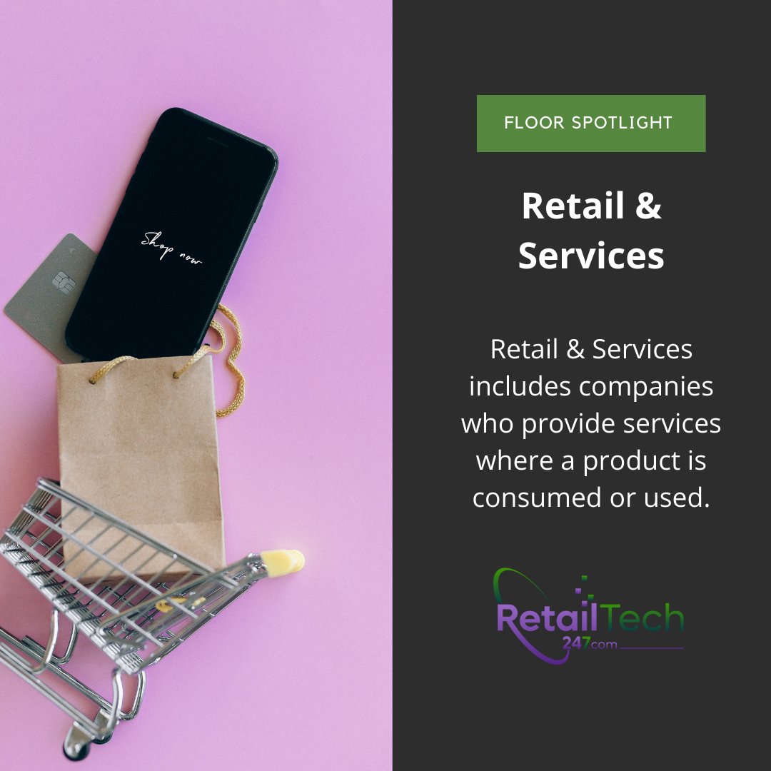 The Retail & Services floor includes companies who provide services where a product is consumed or used.

Are you in this sector and looking for a sustainable way of having 24/7 presence?

#retailtech247 #virtualexhibition #open247 #opportunity #retailtechnology #retailservices