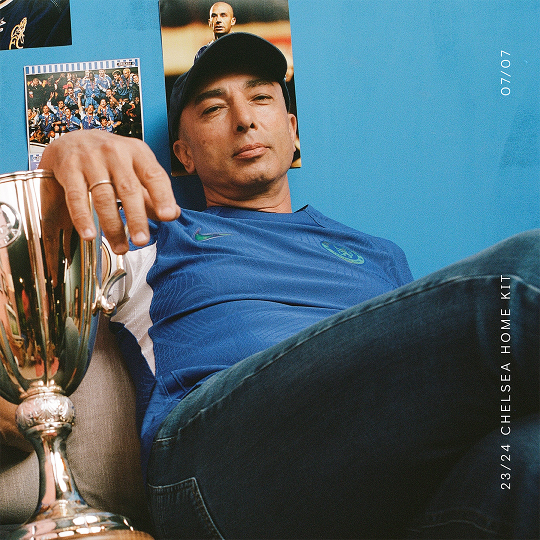 Chelsea Champions. Chelsea Legends. 🏆
 
Roberto Di Matteo and Dennis Wise reliving the 90's in our new strip.
 
#ItsA90sThing #ThePrideOfLondon