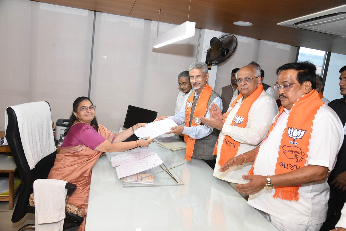 EAM Jaishankar files nomination for Rajya Sabha seat from Gujarat