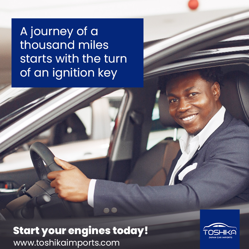 Toshika Motors offers the keys to your dreams with our exceptional range of second-hand vehicles from Japan. Remember, a journey of a thousand miles starts with the turn of an ignition key. Start your engines today! #ToshikaMotors #KeysToYourDreams