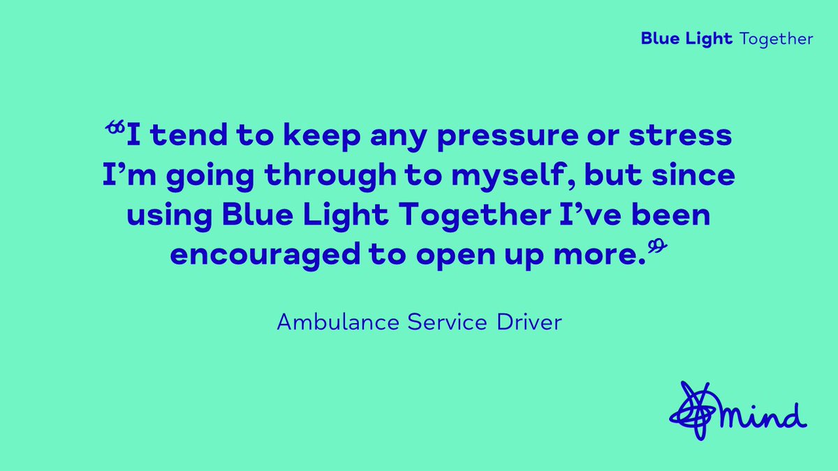 We’re so proud of everything our Blue Light Programme, including bluelighttogether.org.uk, has achieved. We’re supporting a new partnership to launch a new website, so you’ll still have a hub for mental health info. Blue Light Together closes on 31 July. We’ll share more soon.💙