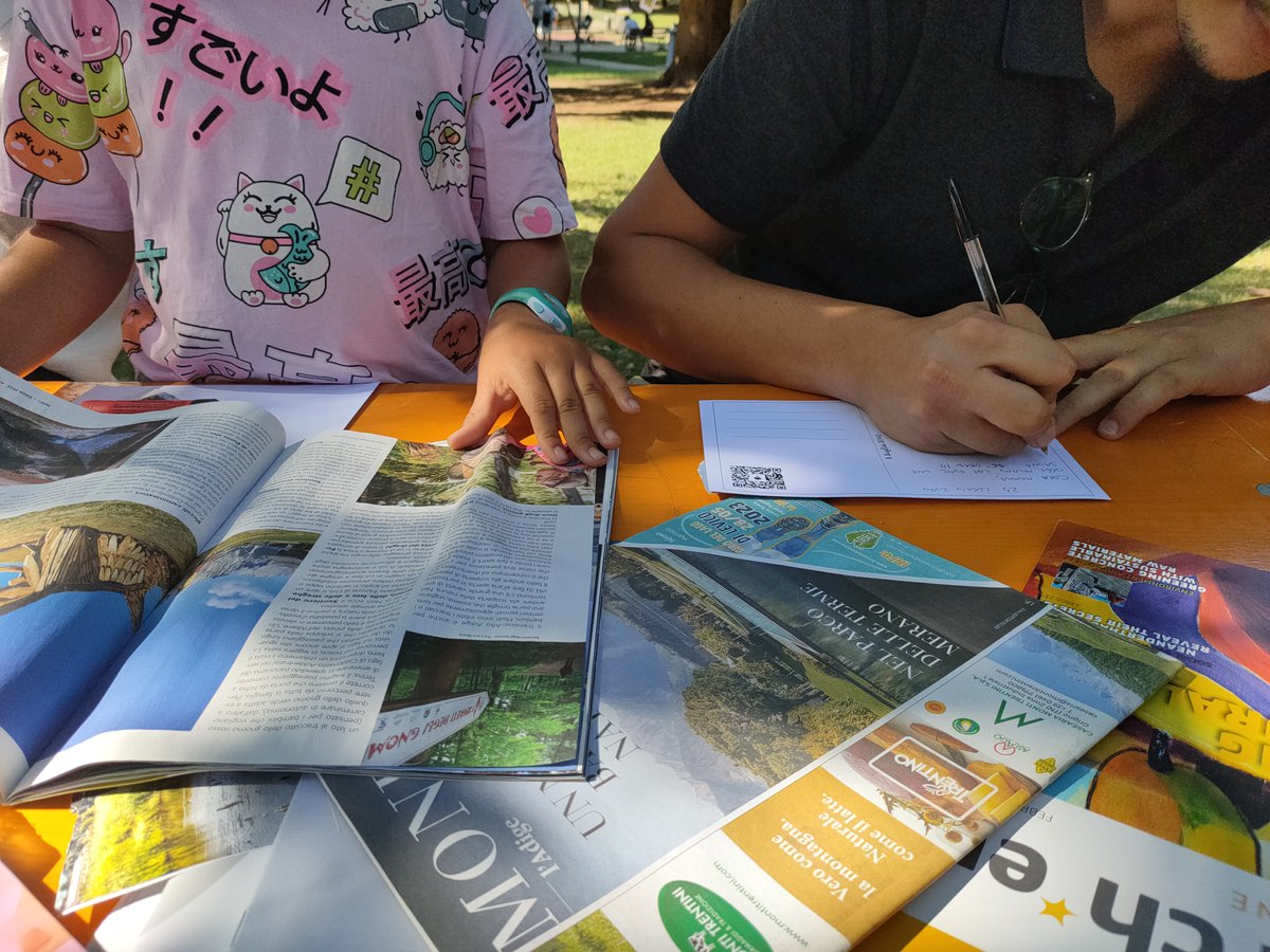 Eleonora Mencarini (@elme85) on Twitter photo How will tourism in Trentino be in 2040? Last Saturday, we got so inspired by creating postcards from the Future at Setefestival in Rovereto! <a href="/NEVERMORE_EU/">NEVERMORE Project</a>,<a href="/cleochiara/">Chiara Leonardi</a>, <a href="/Al_lessia/">Alessia Torre</a>, Sara Stemberger How will tourism in Trentino be in 2040? Last Saturday, we got so inspired by creating postcards from the Future at Setefestival in Rovereto! <a href="/NEVERMORE_EU/">NEVERMORE Project</a>,<a href="/cleochiara/">Chiara Leonardi</a>, <a href="/Al_lessia/">Alessia Torre</a>, Sara Stemberger