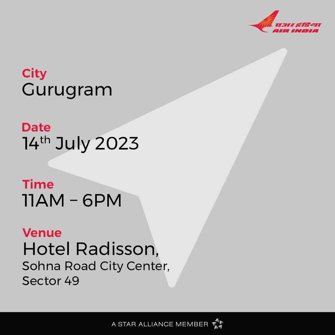 airindia's tweet photo. Now hiring pilots for B737! Apply today to be a part of the best airlines for pilots. We are conducting roadshows for the same in Gurugram, Mumbai &amp; Bengaluru. Swipe to know more details and join us for an exciting career in aviation!

#AirIndiaRecruitment #pilothiring https://t.co/RLSOOlAaKS