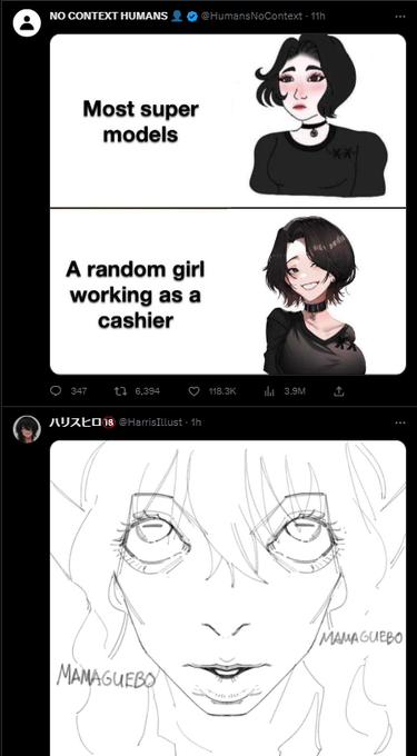 me getting tired of looking at my own doomer girl drawing haha 