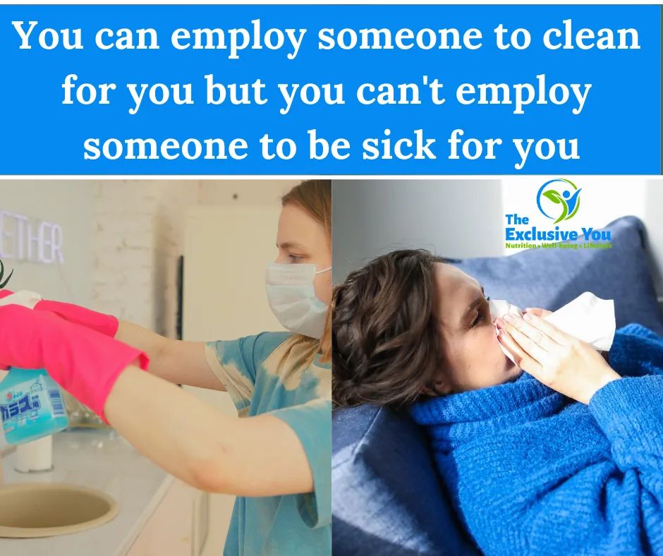 TheExclusiveYou's tweet photo. 🌟 Take Control of Your Wellbeing! 🌟
"You can employ to clean but not to be sick" 
In the journey of life, we may encounter factors beyond our control, such as genetics or unexpected challenges. However, when it comes to our #wellbeing,we hold the power to make a huge difference https://t.co/4sbYQ4MTSF