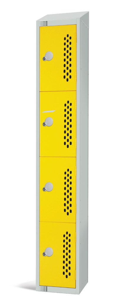 Perforated lockers are ideal environments where ventilation or hot air circulation is required for drying clothes. Can we solve your storage problem? Contact us on: 0800 043 0108 or sales@directlockers.co.uk