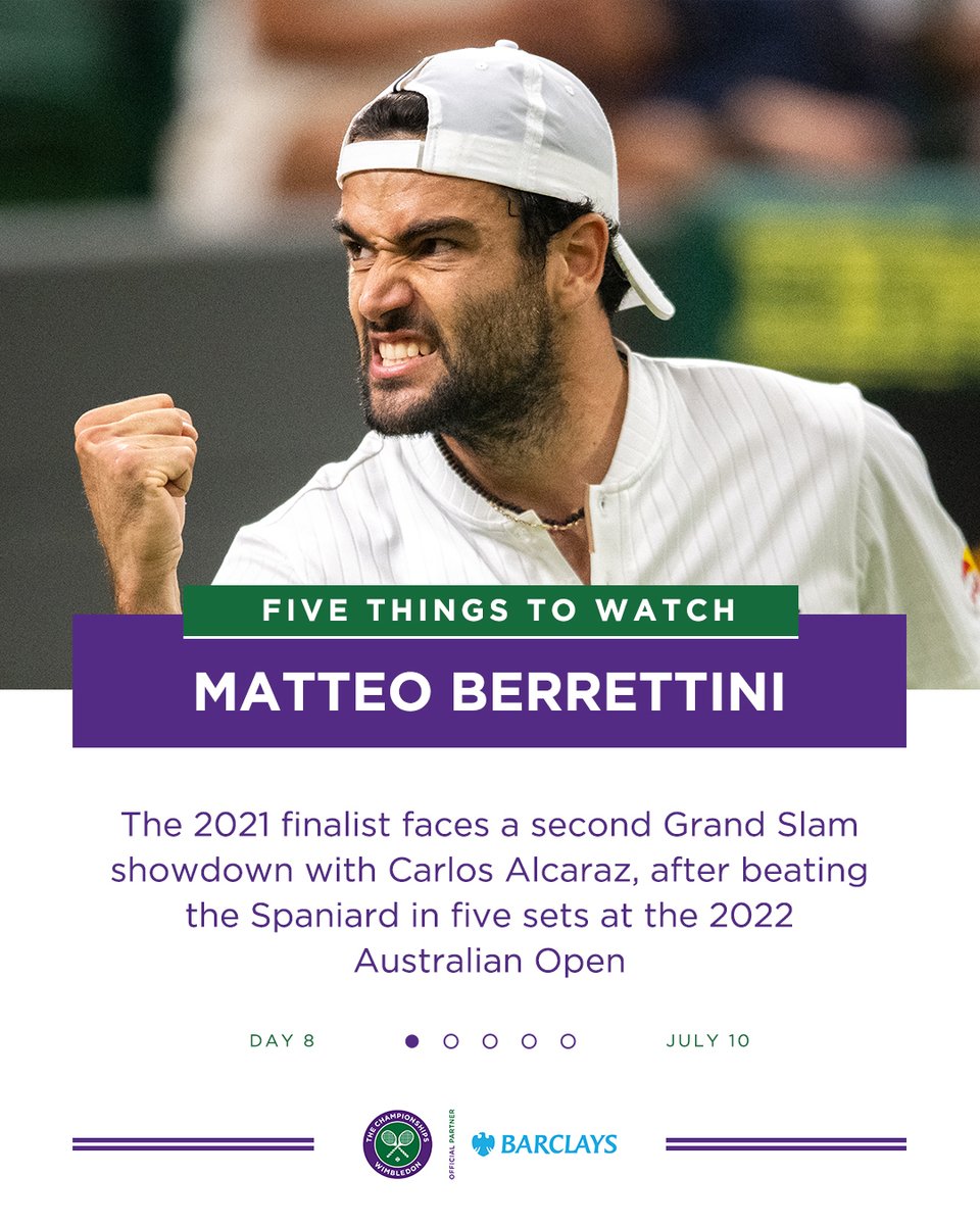 Another brilliant day of #Wimbledon awaits... here are your Five Things to Watch 👀 #FiveThingsToWatch | @BarclaysUK