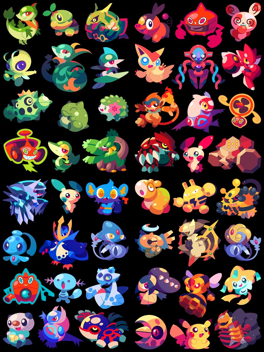 7Cube_Ori's tweet photo. Pokémon 💛💙❤️💚 https://t.co/0FtWMRvTNZ