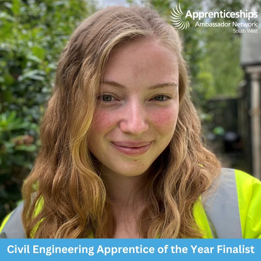 Congratulations to Meg, who works at <a href="/SouthWestWater/">South West Water</a> as an Apprentice Project Manager and is a finalist for the <a href="/ICE_engineers/">ICE</a> South West Civil Engineering Apprentice of the Year award. 🏆⭐