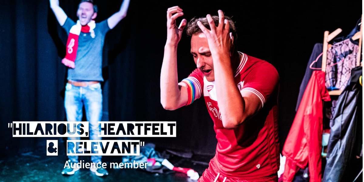 PinTheatre's tweet photo. "HILARIOUS, HEARTFELT &amp; RELEVANT" - Audience Member 

Last night we had our first preview for He Wears It Well at The @AlmaTavTheatre and asked the audience to review the show in three words. We got some wonderful responses! 

#fringe #edinburghfringe #fringepreview https://t.co/QrdJAQ88vV
