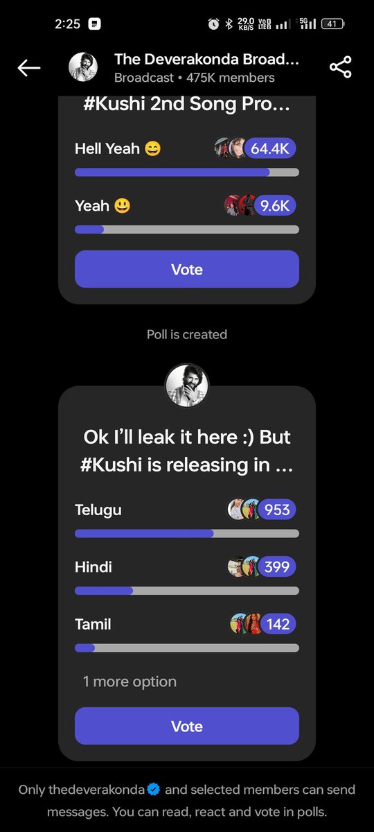 VDTrendsOffl's tweet photo. Join @TheDeverakonda's Instagram Broadcast to watch #Kushi Second Single Promo Exclusively 😅💖

- https://t.co/ovERpSSbEZ

#VijayDeverakonda @Samanthaprabhu2 
#Aradhya https://t.co/n94iOyBaPX