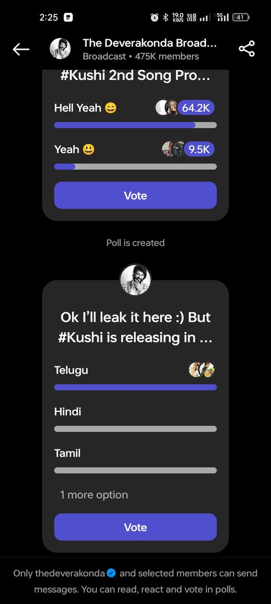 VDTrendsOffl's tweet photo. Join @TheDeverakonda's Instagram Broadcast to watch #Kushi Second Single Promo Exclusively 😅💖

- https://t.co/ovERpSSbEZ

#VijayDeverakonda @Samanthaprabhu2 
#Aradhya https://t.co/n94iOyBaPX