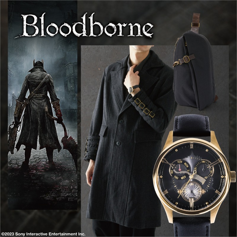 Super_Groupies's tweet photo. 【まもなく予約受付終了】

『Bloodborne』新作コラボレーション。

狩人(ハンター)の狩装束をイメージしたアウターのほか、
人形のケープをイメージしたストールなど…こだわりが詰まった全8アイテムをご用意。

▼受注期間が短いので、予約はお早めに