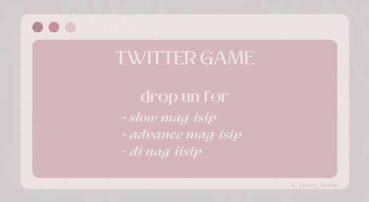 another twitter game, interact w me, hqrp.