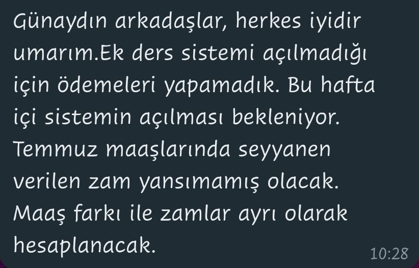 Öğretmenlere gelen mesaj: #vergiler #dolar #ALTIN #xu100 #piyasa