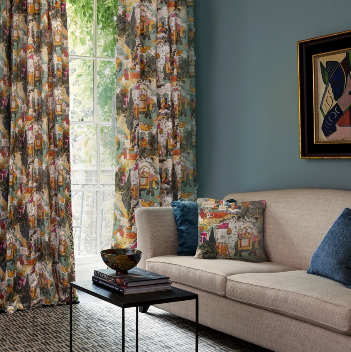Curtaincraft's tweet photo. The exuberant Caspian collection from GP &amp; J Baker includes 'Shalimar', a stylised drawing of an exotic Mughal garden.

Find out more about our designer suppliers at https://t.co/i8w6YsLCRj or https://t.co/RbJYhbW93m

#fabrics #curtains #curtainmakers #drapery #textiles #gpjbaker https://t.co/wXXam7STBh