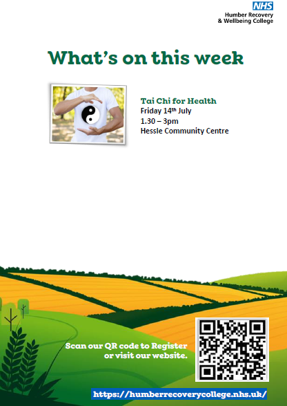 Fantastic courses coming up this week that you won't want to miss. Click the image below to view all of our courses and scan the QR code to register or alternatively follow the link below to our website: humberrecoverycollege.nhs.uk
