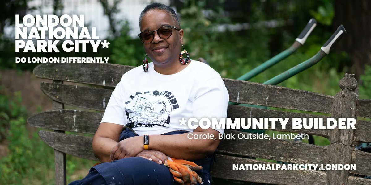A grassroots led organisation @blak_outside is intergenerational, supportive of social housing residents, QTIBIPOC. Building on existing work in art, early years & land justice, to provide long term legacies in communities where they live.

#DoLondonDifferently #NationalParkCity