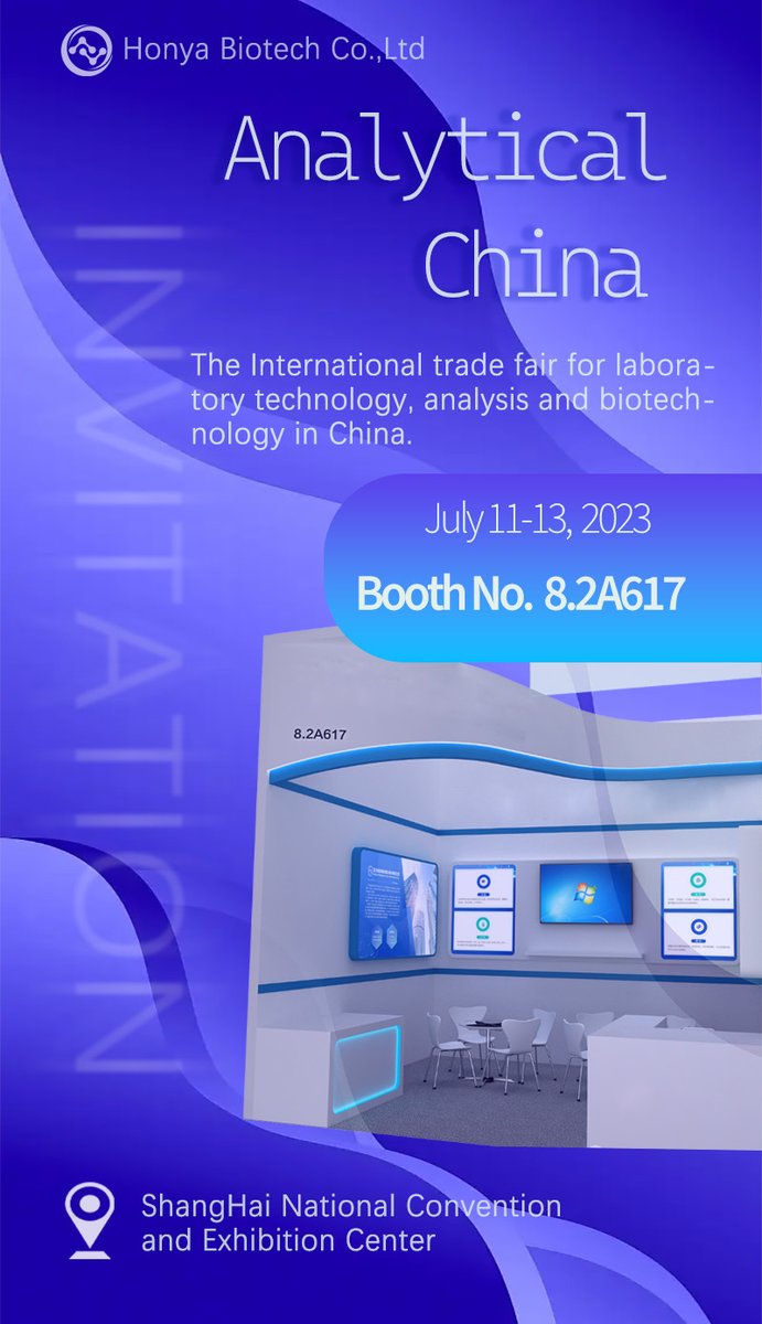 honyabiotec's tweet photo. Honya Biotech Co.,Ltd is presently exhibiting in Analytica China 2023 International Exhibition. July 11-13.
We welcome you to come &amp; join us.
on Stall-A617, Hall-8.2
at ShangHai National Convention  Exhibition Center, CN
#biotech #pharma #drugdiscovery #AnalyticaChina2023 #primer https://t.co/OuPRX0XKr4
