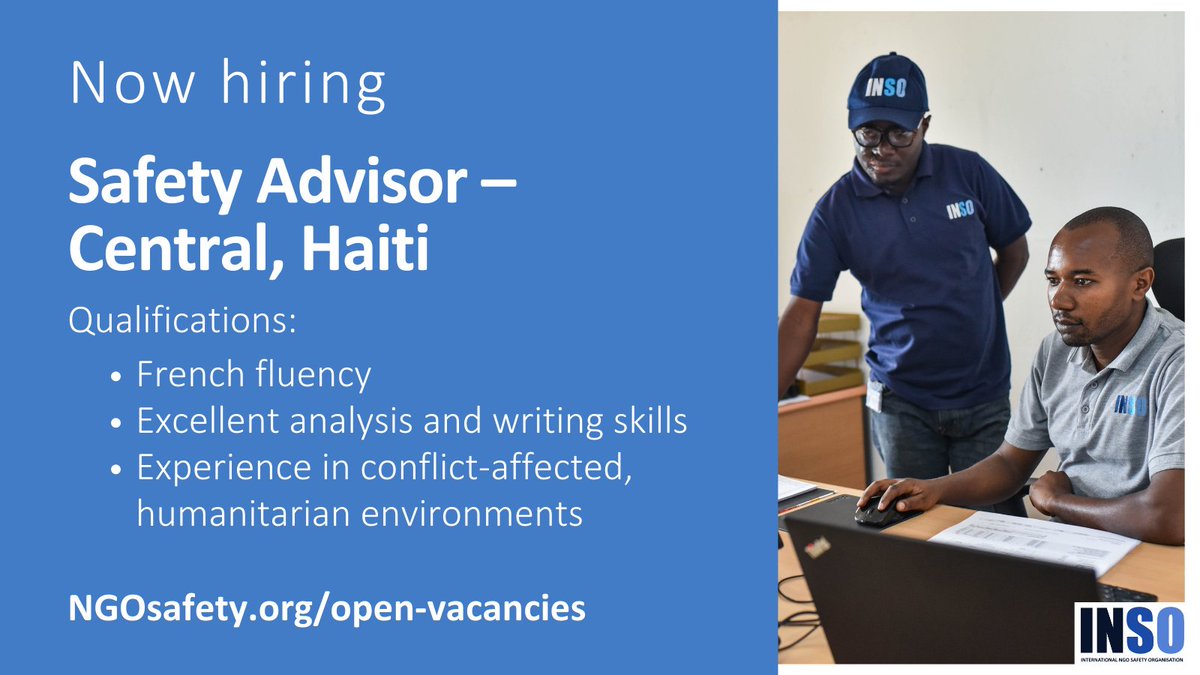 INSOinfo's tweet photo. Join our team in Haiti, based in Port-au-Prince. 
https://t.co/7sQeUL4Hu2 https://t.co/49MLMPxbni