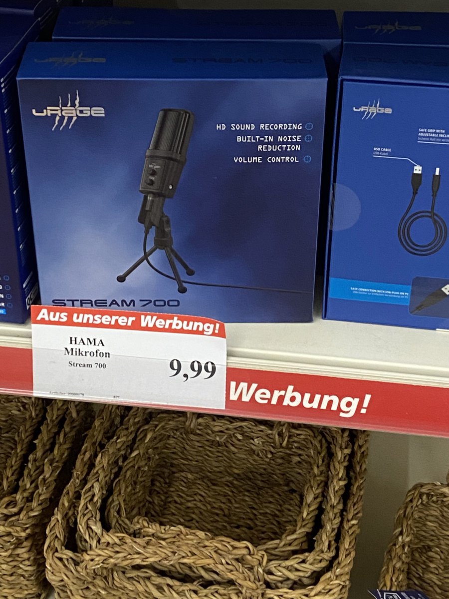 desman2k6's tweet image. Bei Thomas Philipps gibt es wohl zur Zeit eine richtig geile Aktion von @urage_gaming !
Ein Mic und eine Webcam habe ich entdecken können und das für 9,99€ ✅ ist ja mal ein Schnapper 👀

Danke @xx_bln für den Hinweis ✌🏻

#urage #gaming #streaming #schnappdestages