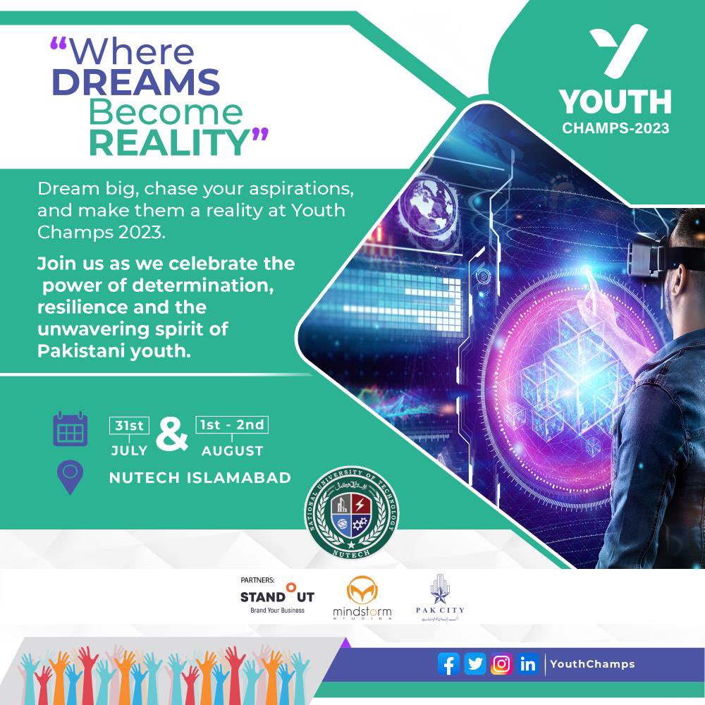 Where Dreams become Reality! 

Dream big, chase your aspirations, and make them a reality at Youth Champs 2023. 

#youthchamps #youth #games #graphics #gamedevelopment #competition #SkillsDay #youthchamps2023 #university #learners #USAID