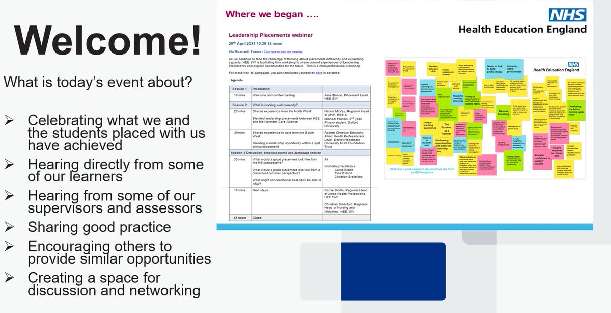 carrie_biddle's tweet photo. @jane_bunce providing a warm welcome to our #SWLeadershipPlacement showcase to #celebrate and share back to progress made since our last event in 2021. #NETSWeListen #Coproduction #LeadershipDevelopment matters to support rounded professional skill development @NHSHEE_SWest https://t.co/92pRdE4KLb