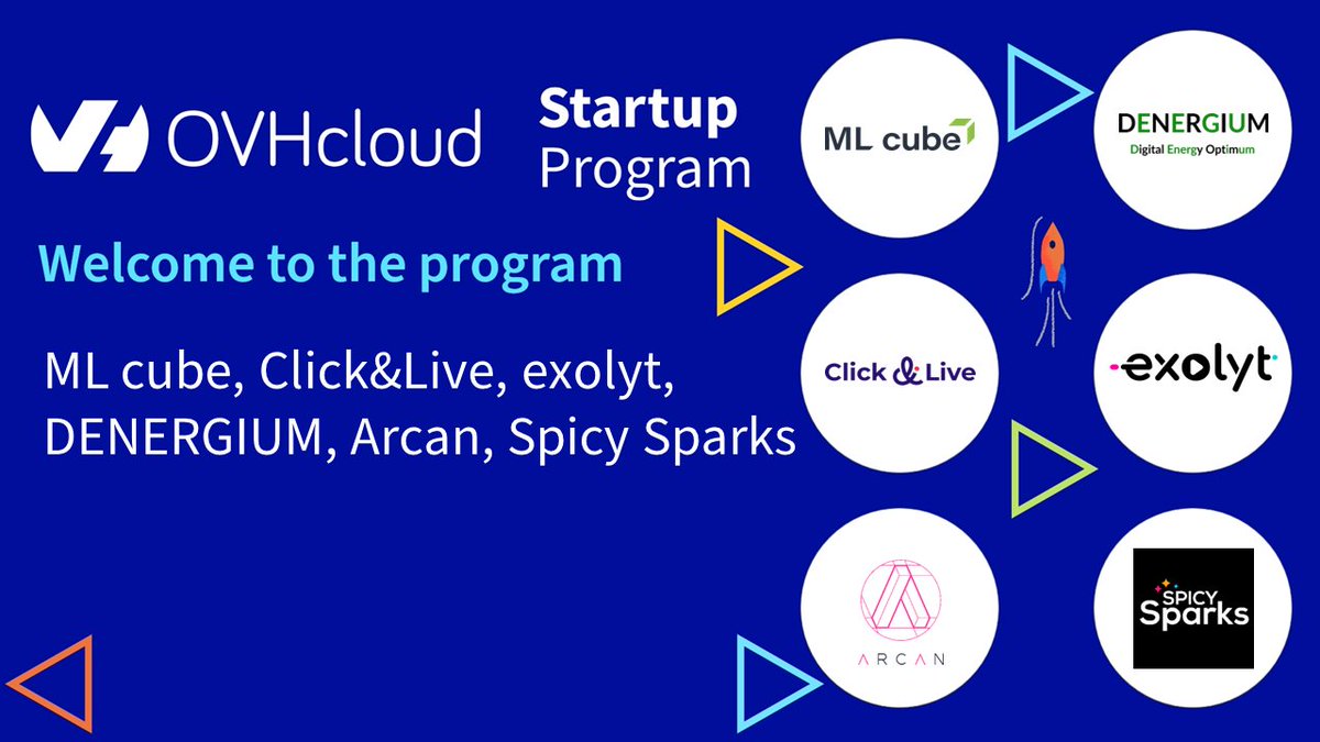 OVHcloud Startup Program (@ovhcloudstartup) on Twitter photo 🥁 Drumroll please for 6 exciting #startups ☁
We are honoured to welcome new members to the <a href="/OVHcloud/">OVHcloud</a> #Startup Program including <a href="/clickandlive/">Click And Live</a>, <a href="/arcan_tech/">Arcan</a>, #Spicysparks, <a href="/exolyt_co/">Exolyt - TikTok Analytics 🚀</a>, <a href="/ml_cube/">ML cube</a> and #denergium .
#Cloud #Data #Tech 🥁 Drumroll please for 6 exciting #startups ☁
We are honoured to welcome new members to the <a href="/OVHcloud/">OVHcloud</a> #Startup Program including <a href="/clickandlive/">Click And Live</a>, <a href="/arcan_tech/">Arcan</a>, #Spicysparks, <a href="/exolyt_co/">Exolyt - TikTok Analytics 🚀</a>, <a href="/ml_cube/">ML cube</a> and #denergium .
#Cloud #Data #Tech