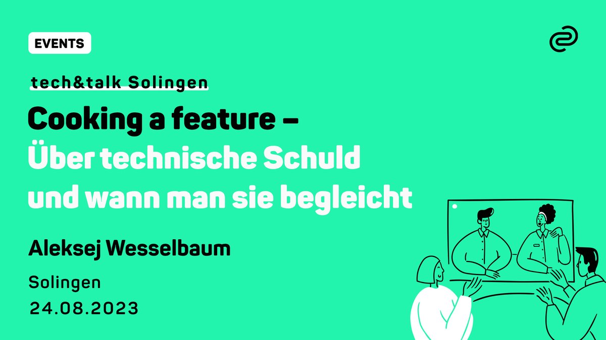 codecentric's tweet image. Technische Schuld ist wie Chaos in der Küche: niemand will sie 🚫, trotzdem entsteht sie. @WesselbaumA erklärt im Meetup, wie ihr den richtigen Zeitpunkt zum Aufräumen findet: ➡️
cclnk.de/3CWsfbZ

#techtalkSG #techandtalk #ITMeetup #technischeSchuld