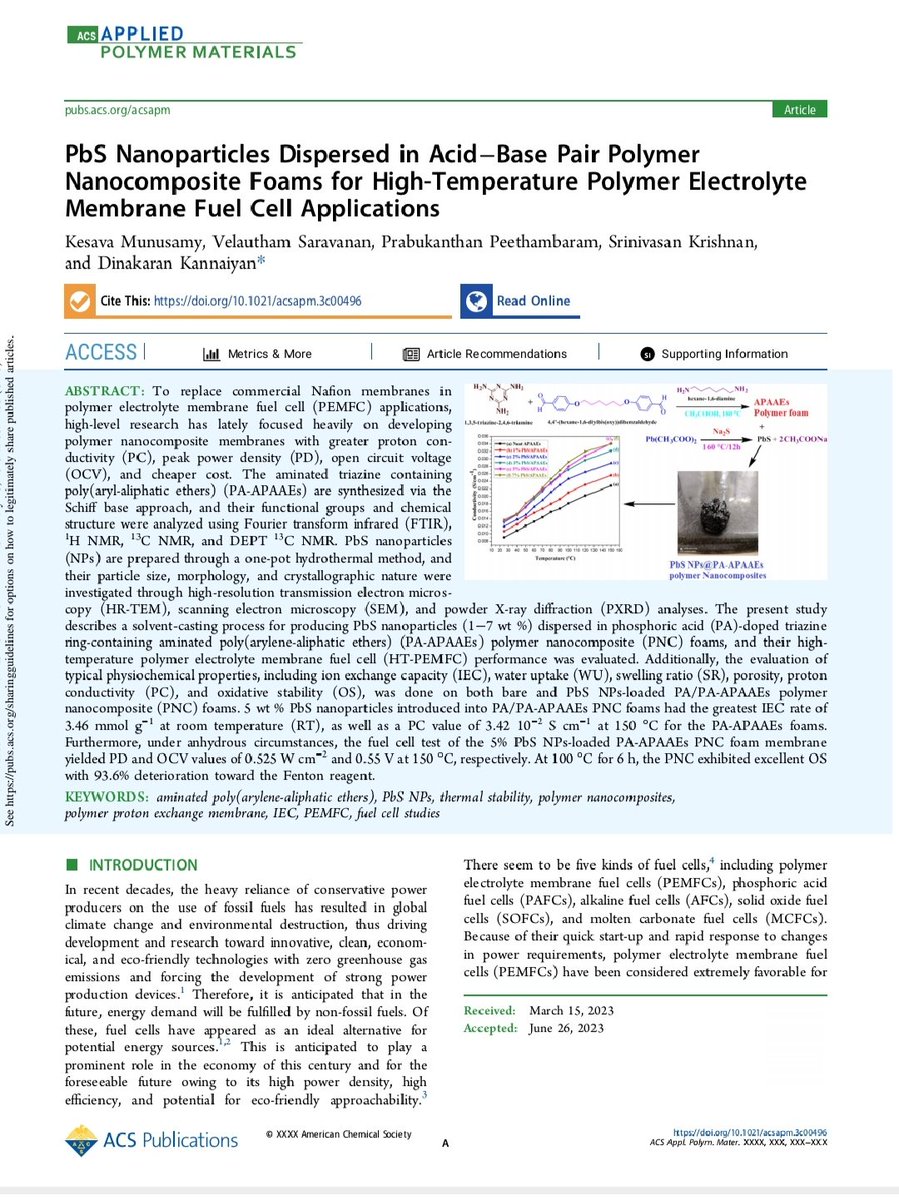 saravanan6493's tweet photo. I am glad to announce that one of my paper has accepted in ACS Applied Polymer Materials journal.💐💐💐💐
https://t.co/R7F4ErclTa https://t.co/yNvdFYVoTr