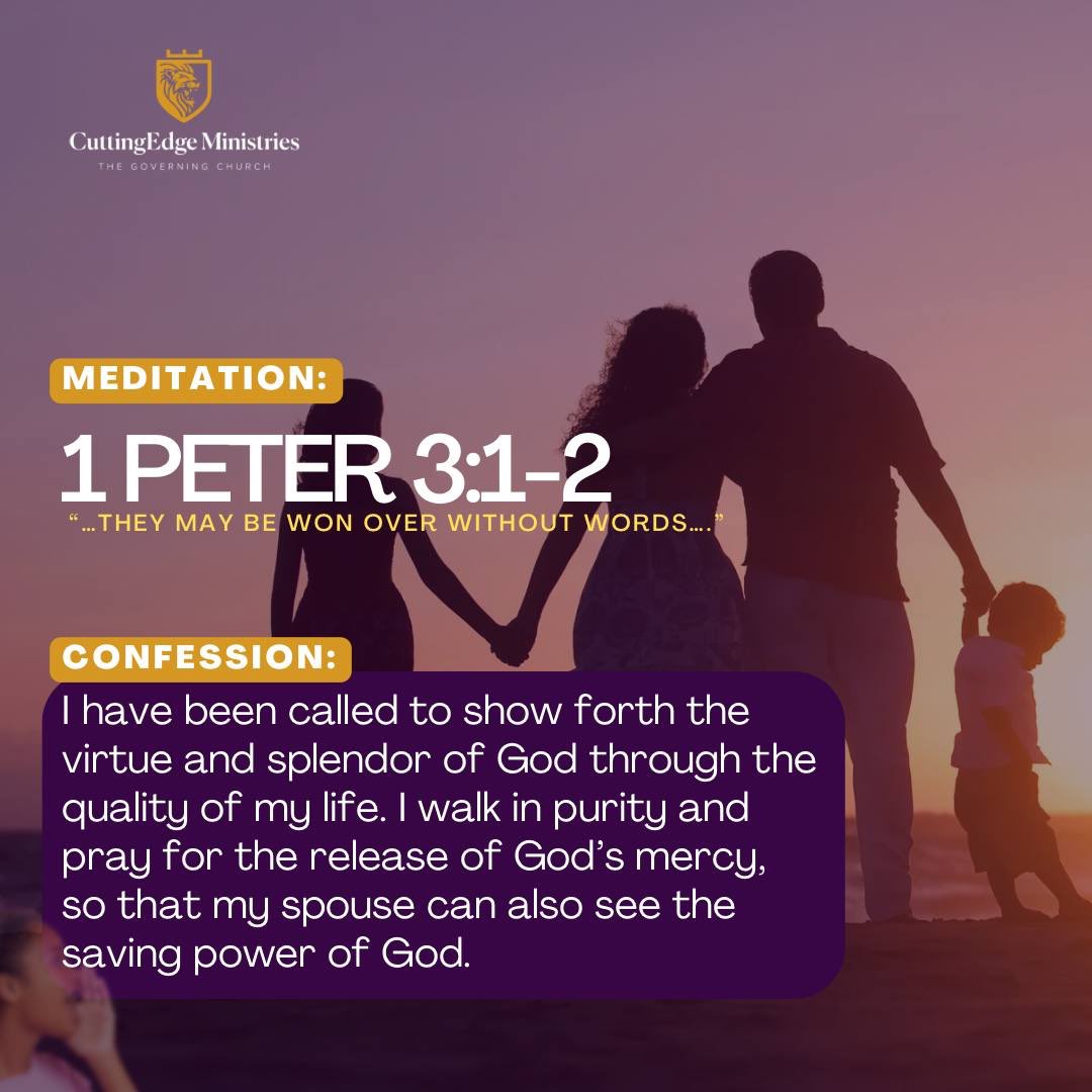 CuttingEdge_NG's tweet photo. As godly wives, our husbands must recognize the power of Christ at work in us and yearn for it too.
So help us God. ππΎ
#ConfessionForTheWeek
#TheGoverningChurch https://t.co/ULYZ7j0ASK