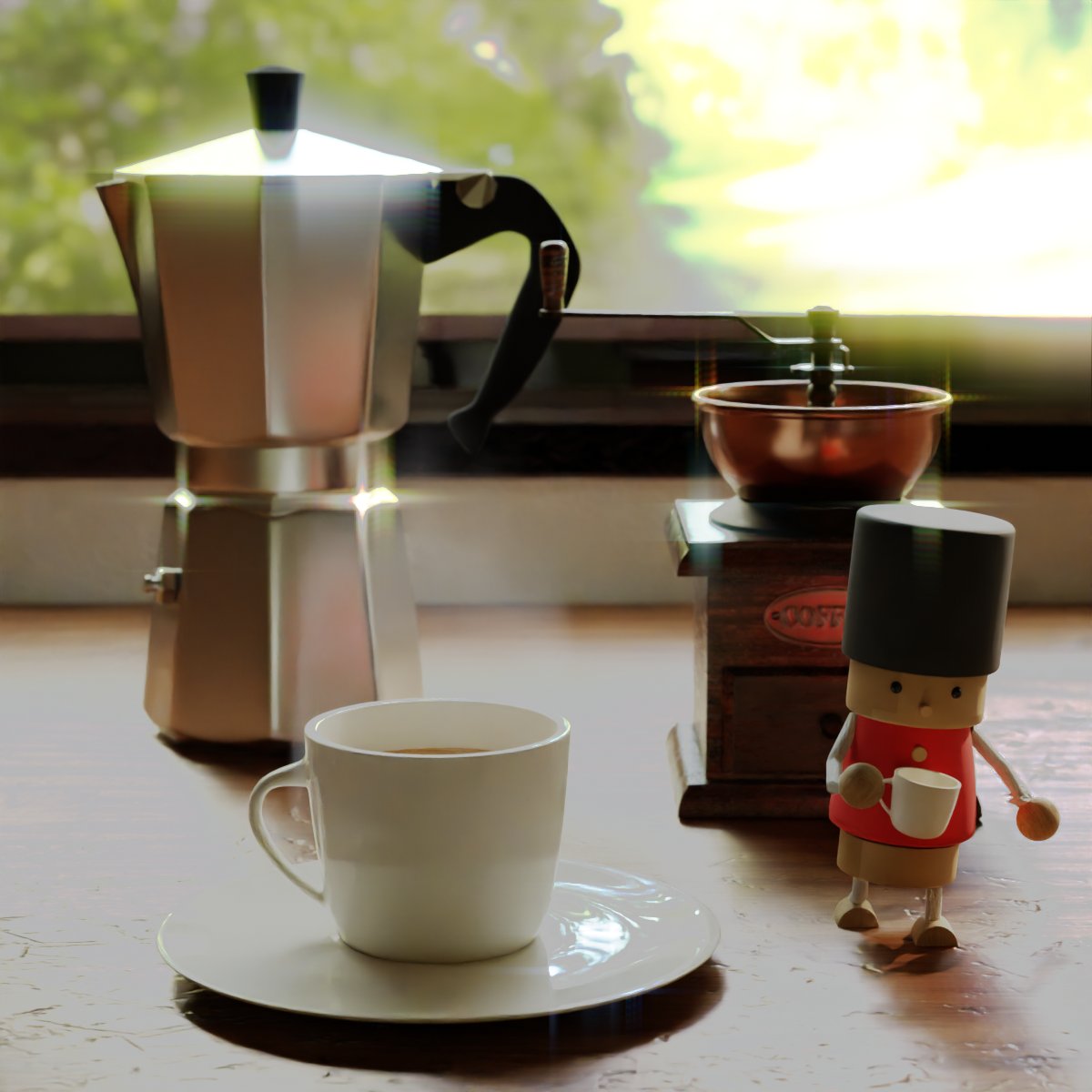 そのかわりコンポジットノードを触ってみた。
ノイズを消して、色調補正やグレアを追加。
（2枚目無修正、3枚目ノイズ除去後）
背景は配布されたものを使ってます。 https://t.co/b6g871RAIQ