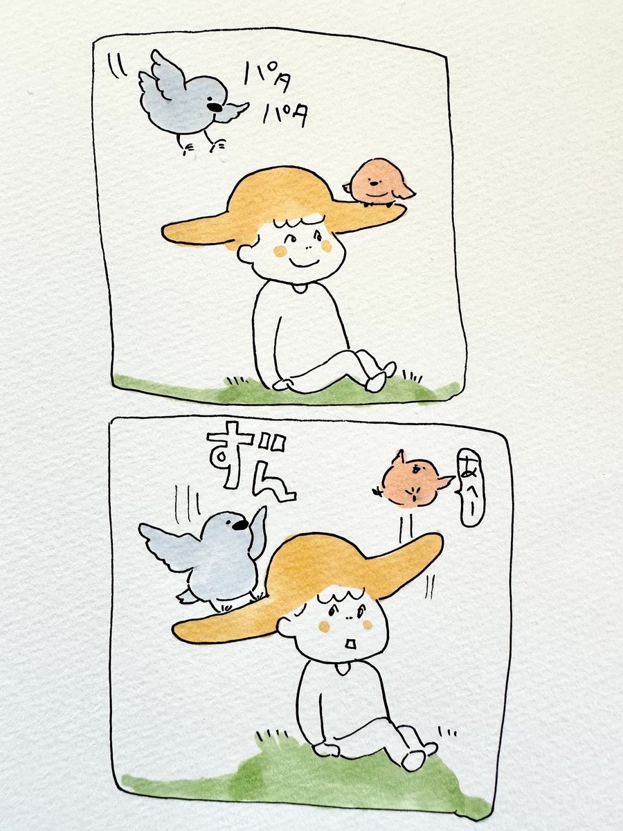 本日ののほほんラクガキ🐦アナログのラクガキはリラックスになるのでおすすめです😉 https://t.co/zbUUWJJhhk