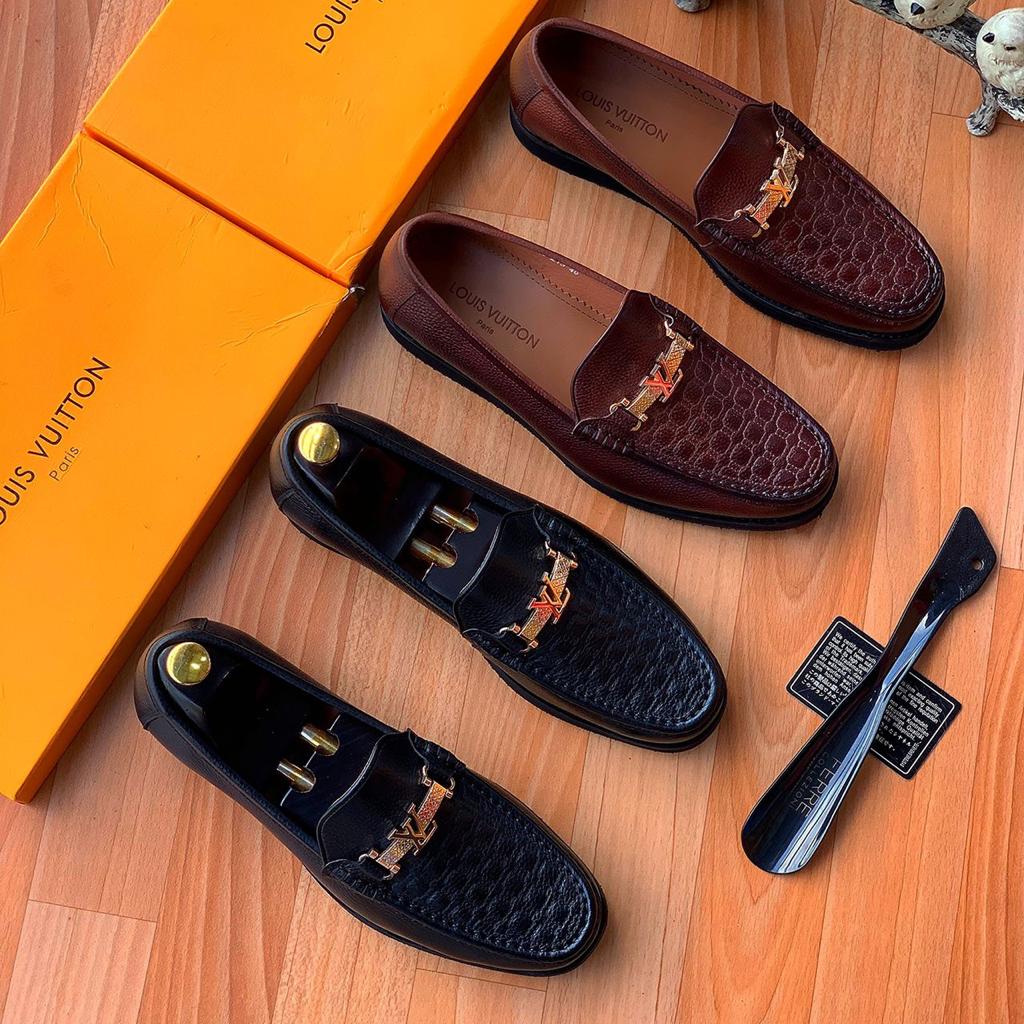 Louis vuitton Leather Men's Loafers Shoes