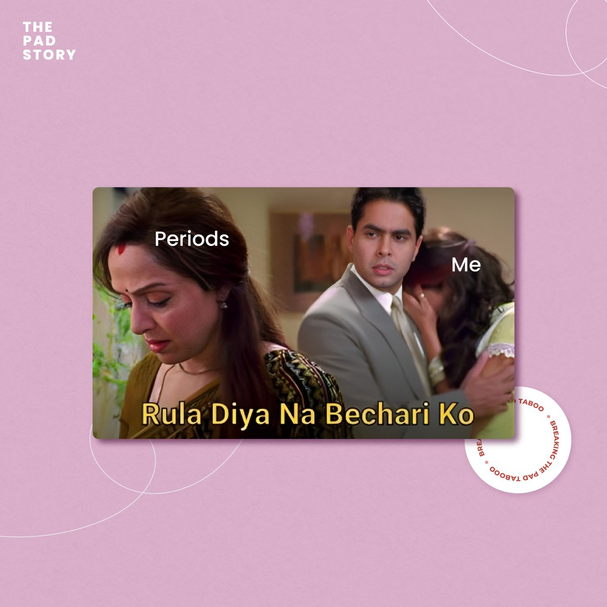 thepadstoryin's tweet photo. Crying emoji >
#breakingthepadtaboo
#amanatfoundationofficial #periodmeme #baghbaanmovie #letsbreakthistaboo #thepadstory https://t.co/AqANtSMa3h